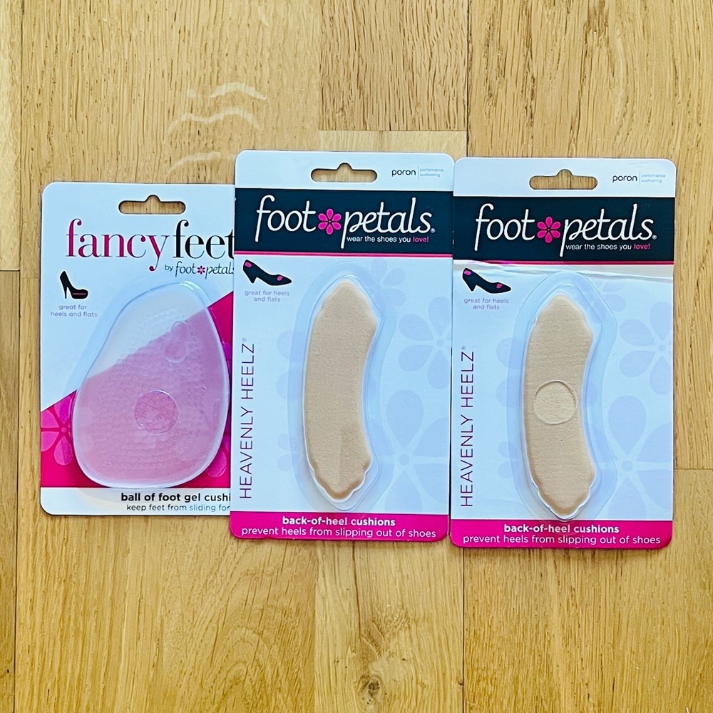FOOT PERALS Fancy Feet Heavenly Heelz Heal Cushions & Gel Inserts NEW